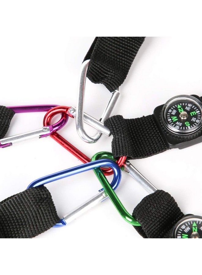 Carabiner Compass Keychain Belt Clips Kids Toys Prizes Outdoors Adventure Party Favors 20 Pcs