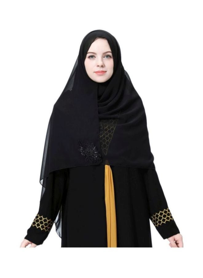 Casual Chiffon Hijab Black