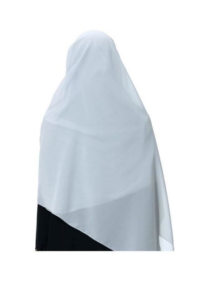 Casual Chiffon Hijab Light Grey