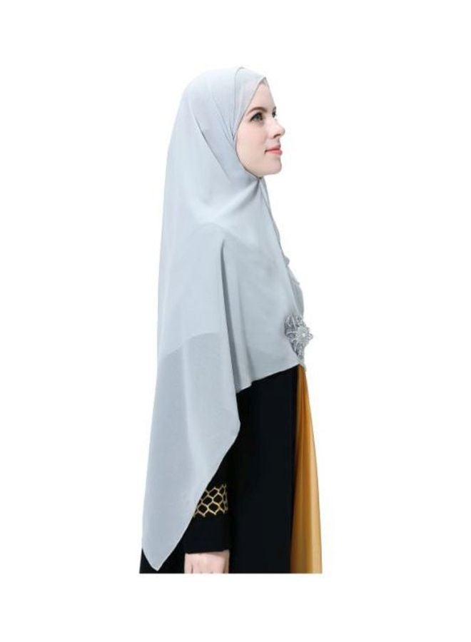 Casual Chiffon Hijab Light Grey