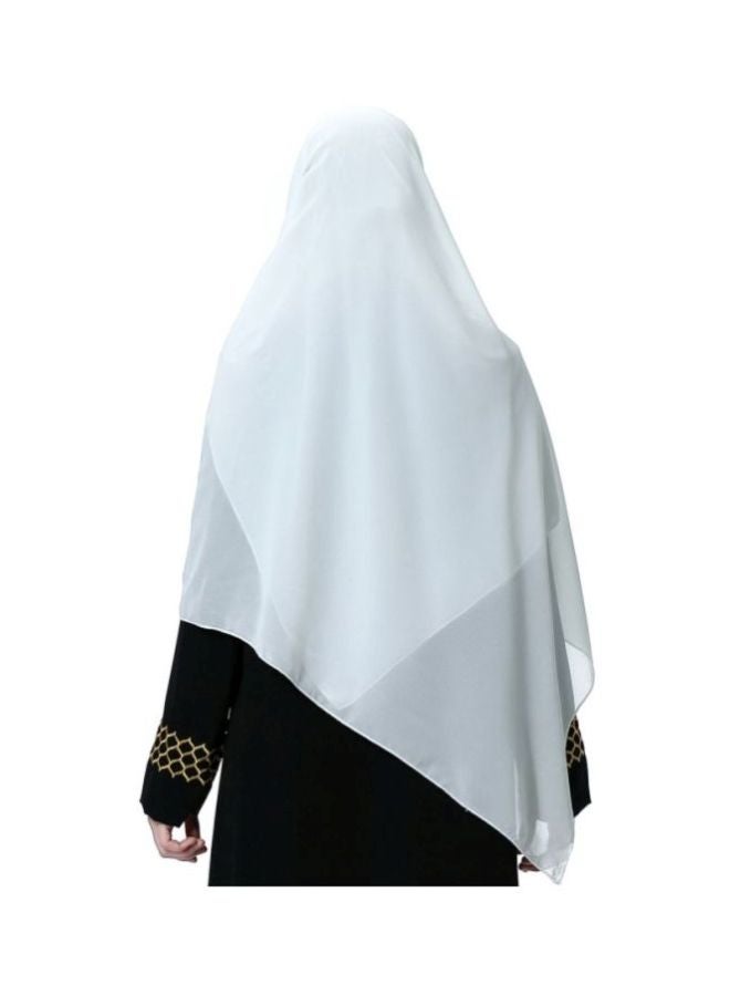 Casual Chiffon Hijab White
