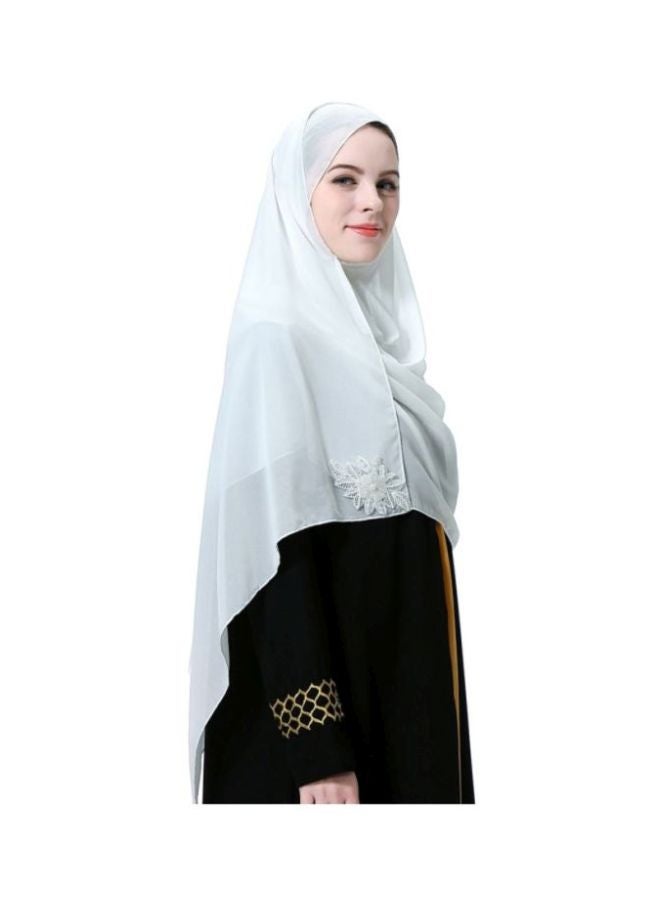 Casual Chiffon Hijab White
