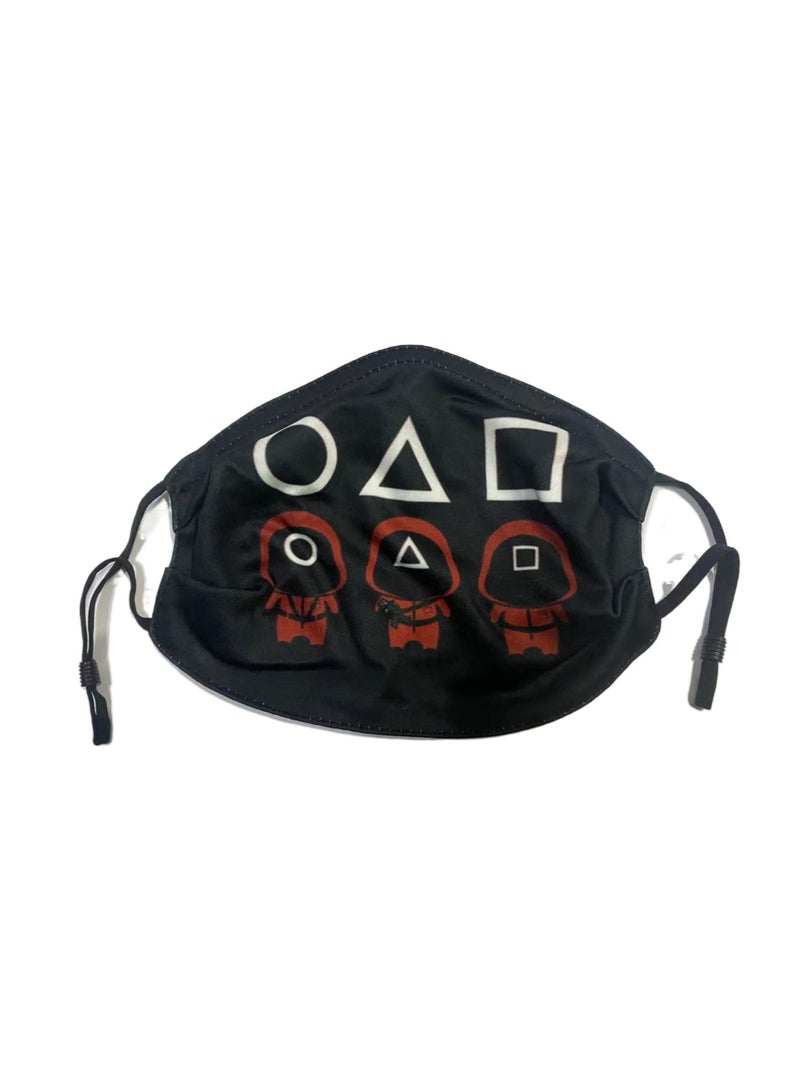 Cartoon Pattern Adult Mask Can Put Filter Pm2.5