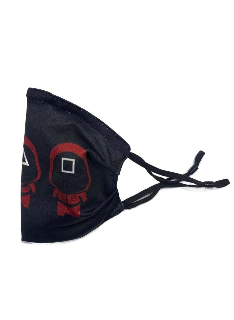 Cartoon Pattern Adult Mask Can Put Filter Pm2.5