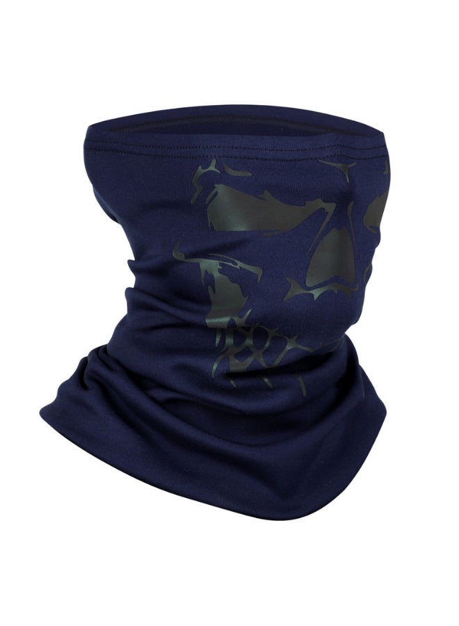 Skull Printed Half Cover Face Mask Blue/Black