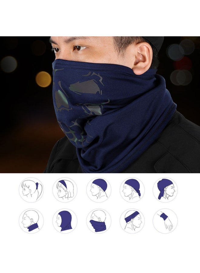 Skull Printed Half Cover Face Mask Blue/Black