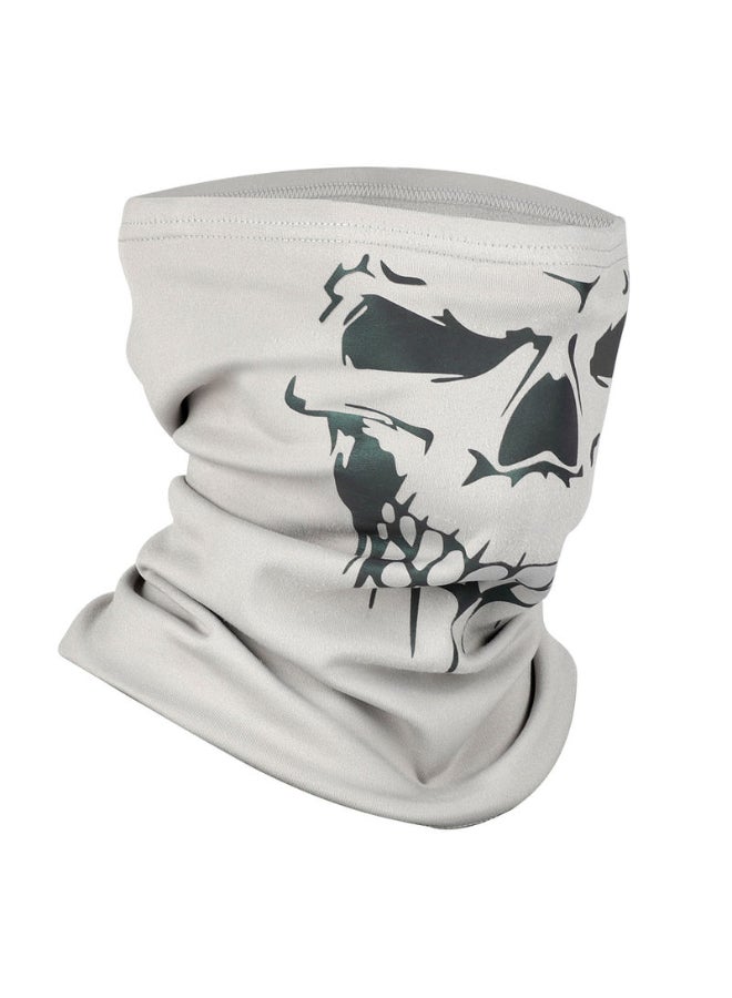 Skull Printed Half-Cover Face Mask Grey/Black