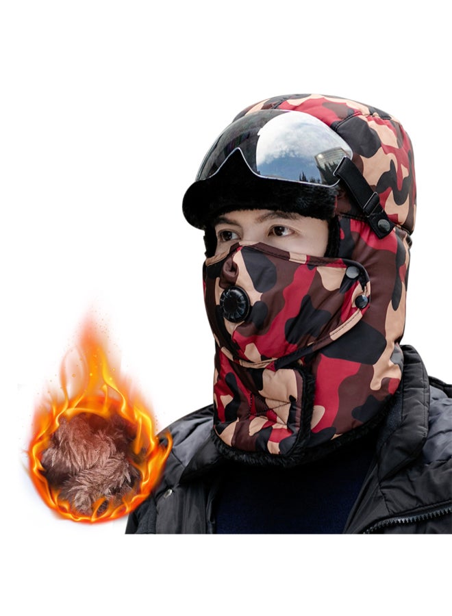 Winter Hat Trapper Hat Face Mask Multicolour