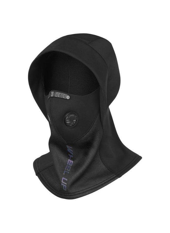 Solid Pattern Full Cover Face Mask Black