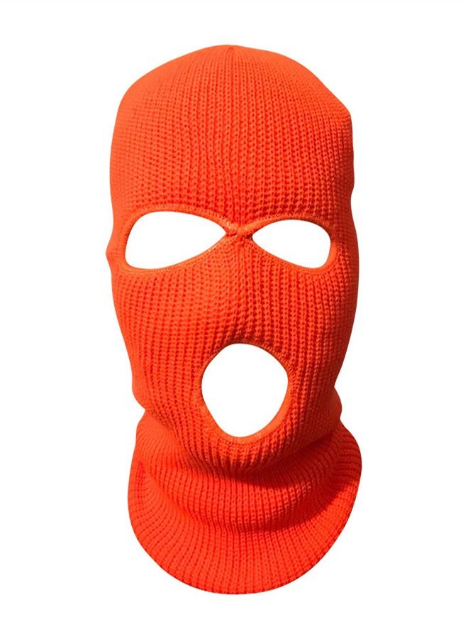 Cold Resistant Three-Hole Riding Mask Orange