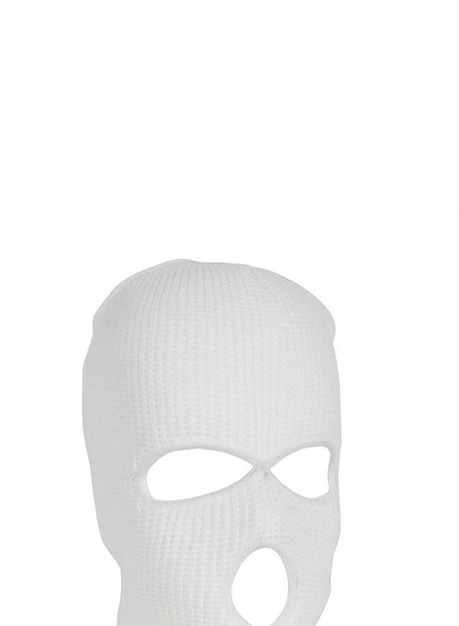 Cold Resistant Three-Hole Riding Mask White