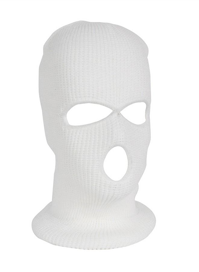 Cold Resistant Three-Hole Riding Mask White