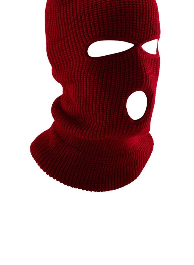 Cold Resistant Three-Hole Riding Mask Deepred