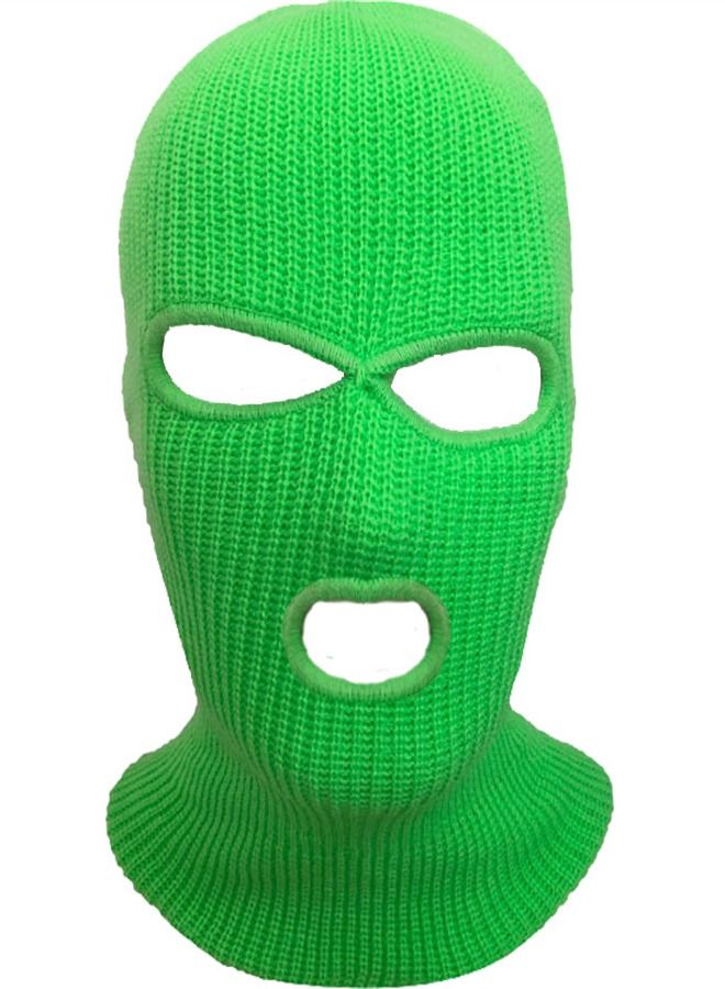 Cold Resistant Three-Hole Riding Mask Green