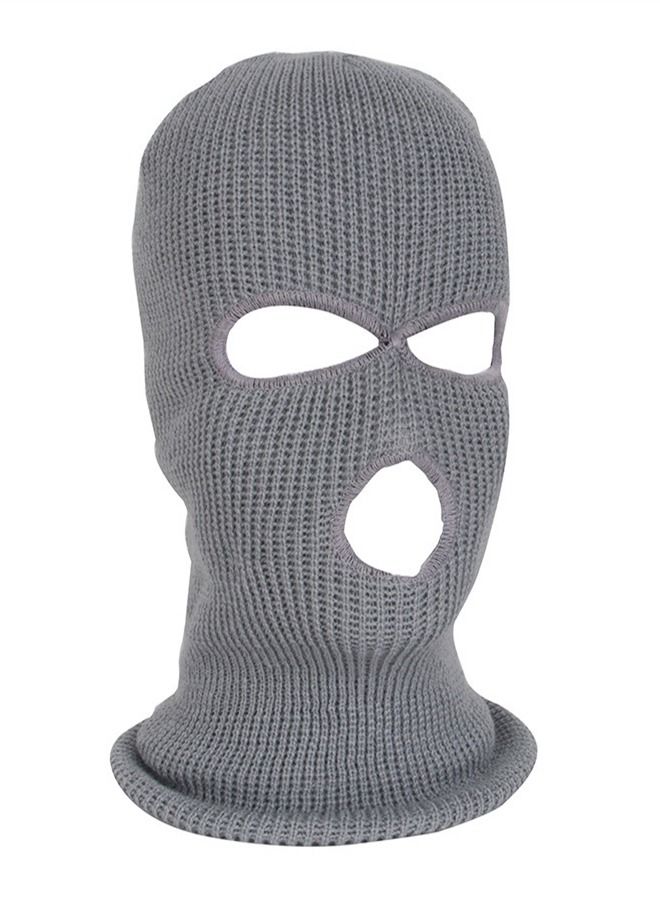 Cold Resistant Three-Hole Riding Mask Grey