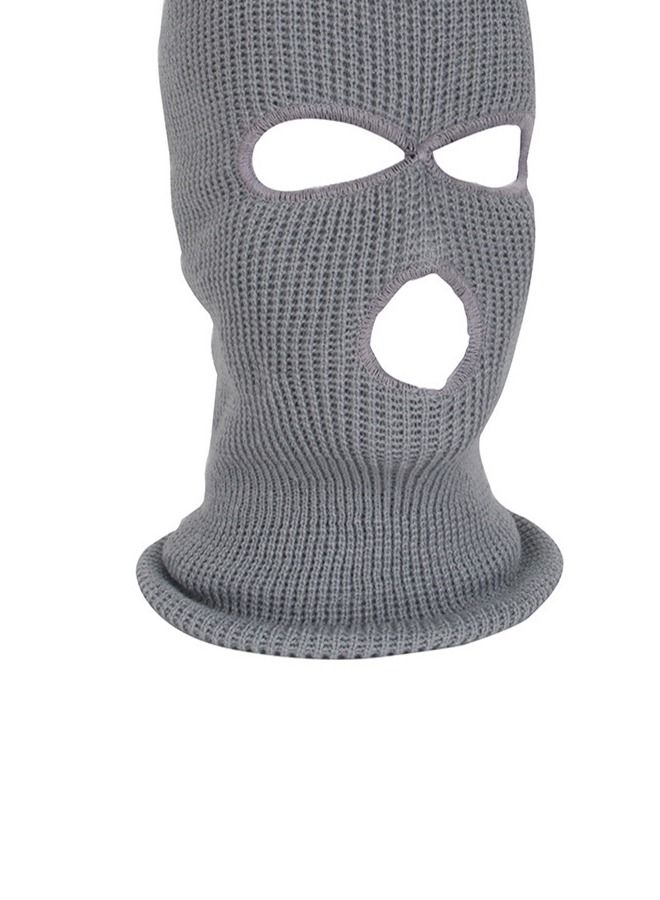 Cold Resistant Three-Hole Riding Mask Grey