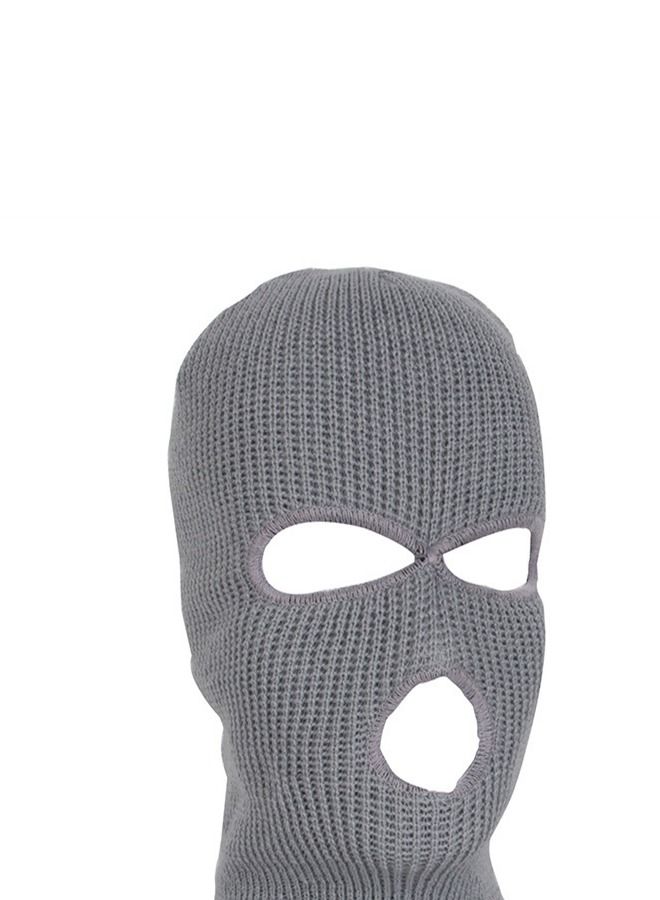 Cold Resistant Three-Hole Riding Mask Grey