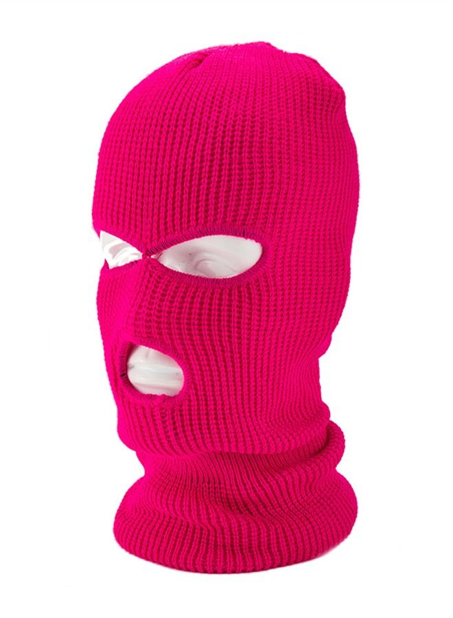 Cold Resistant Three-Hole Riding Mask Rose Red