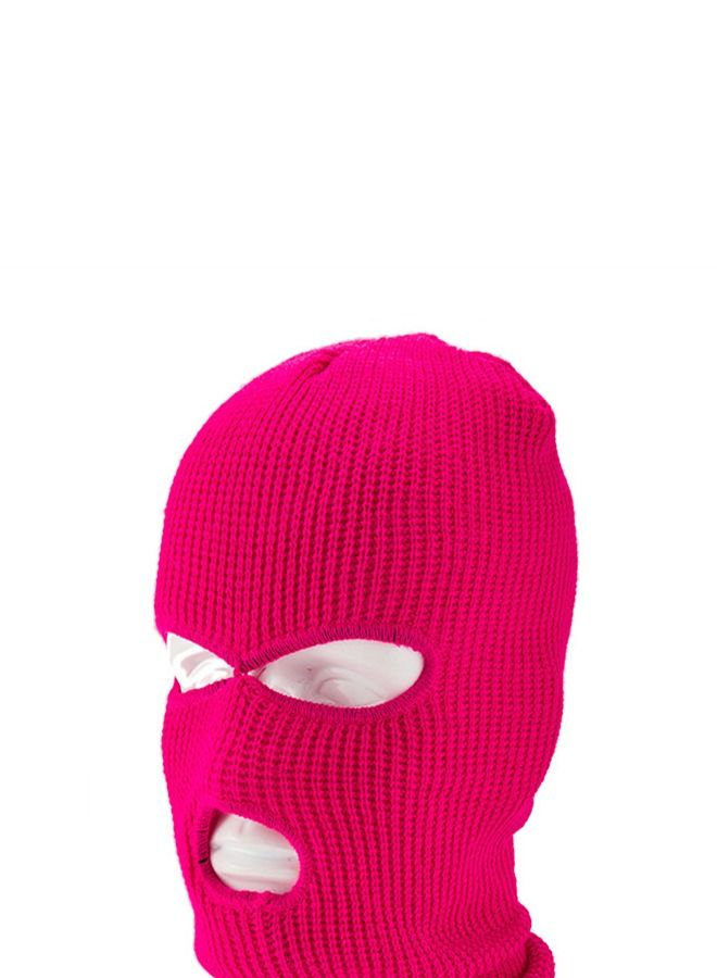 Cold Resistant Three-Hole Riding Mask Rose Red