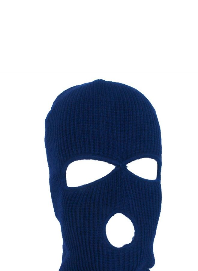 Cold Resistant Three-Hole Riding Mask Navy Blue