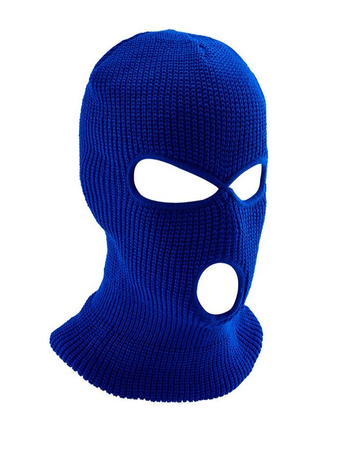 Cold Resistant Three-Hole Riding Mask Royal Blue