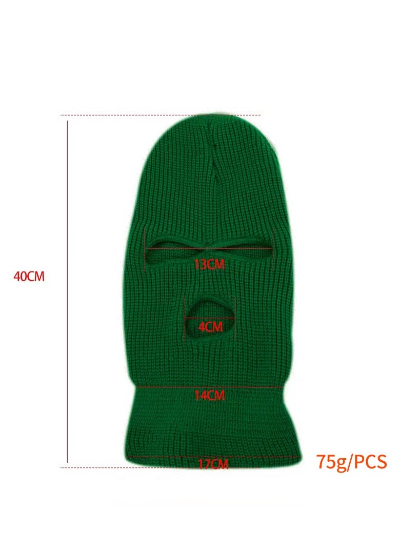 3-Hole Knitted Full Face Mask Deep Brown