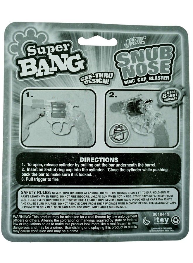 Ring Cap Gun Super Bang Seethru Hot Shots (1 Unit) Quality Plastic Great Bang Party Favors Supplies For Kids. 9001P