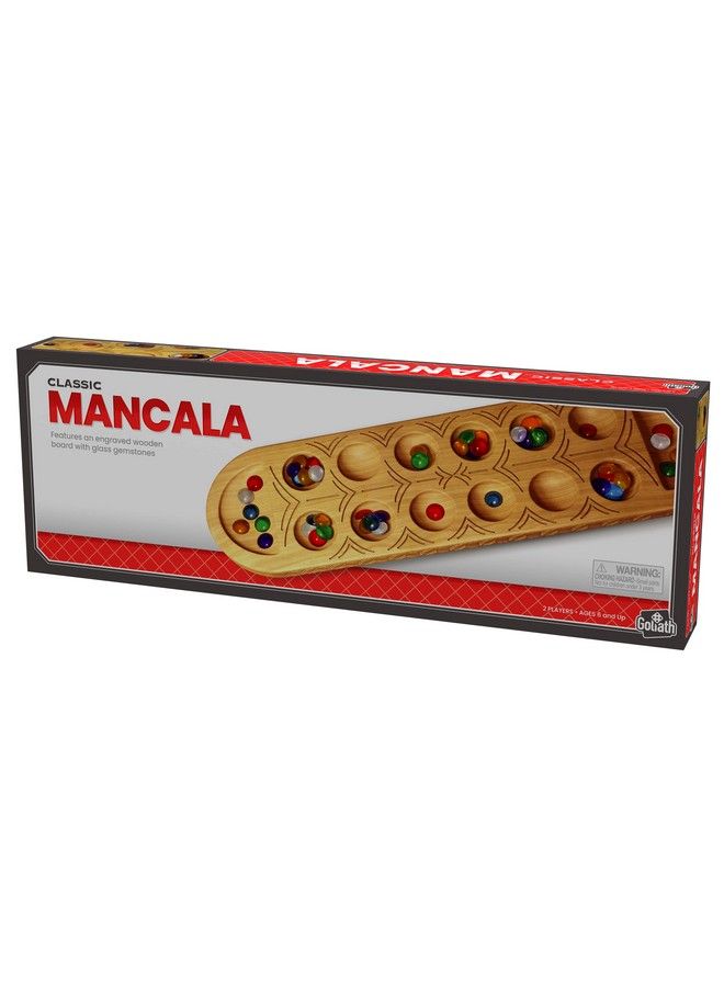 Classic Mancala Game Features A Fullsized, Solid Wooden Board With Exquisite Detail Stones By Pressman