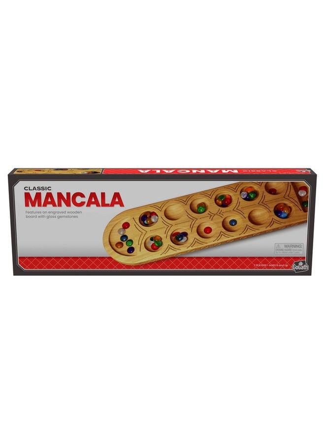 Classic Mancala Game Features A Fullsized, Solid Wooden Board With Exquisite Detail Stones By Pressman