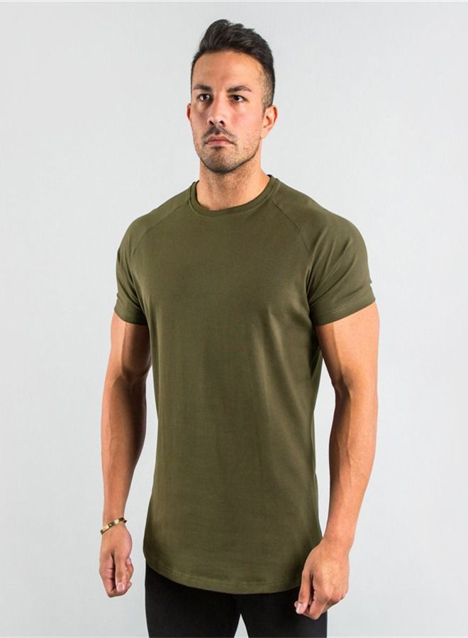 Fitness Sports Short Sleeve T-Shirt Green