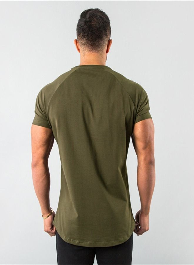 Fitness Sports Short Sleeve T-Shirt Green