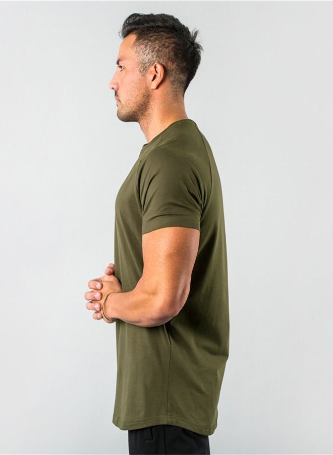Fitness Sports Short Sleeve T-Shirt Green