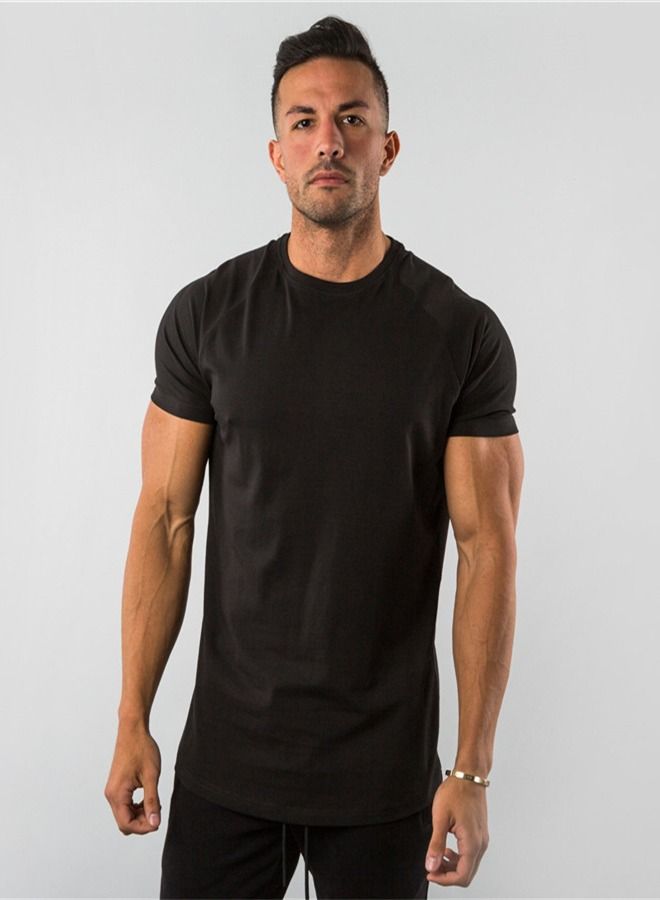 Fitness Sports Short Sleeve T-Shirt Black