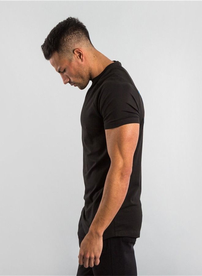 Fitness Sports Short Sleeve T-Shirt Black