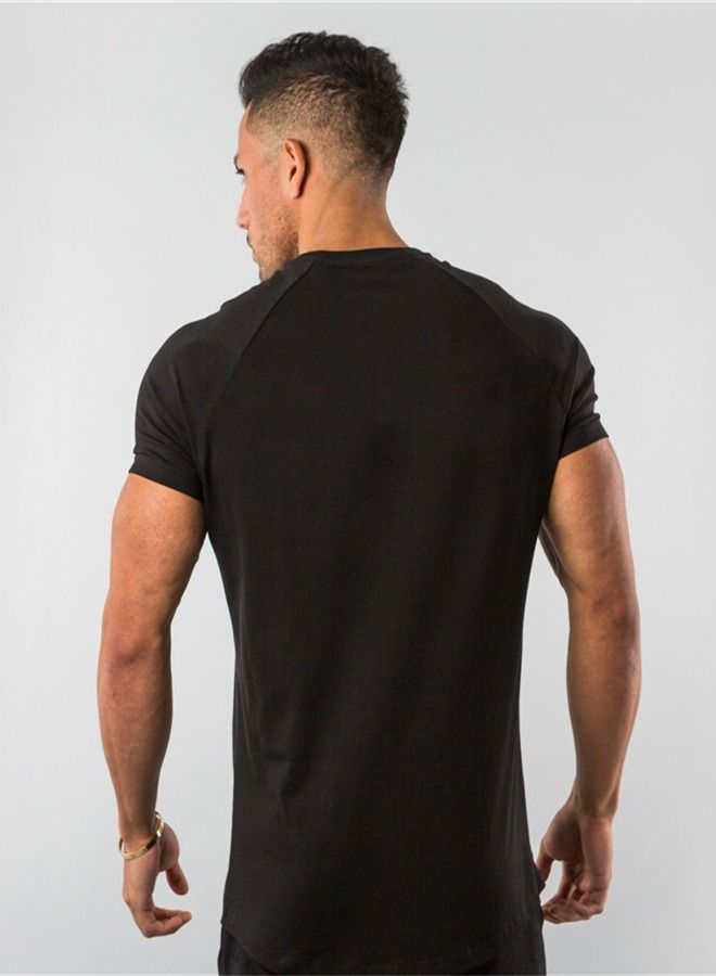 Fitness Sports Short Sleeve T-Shirt Black