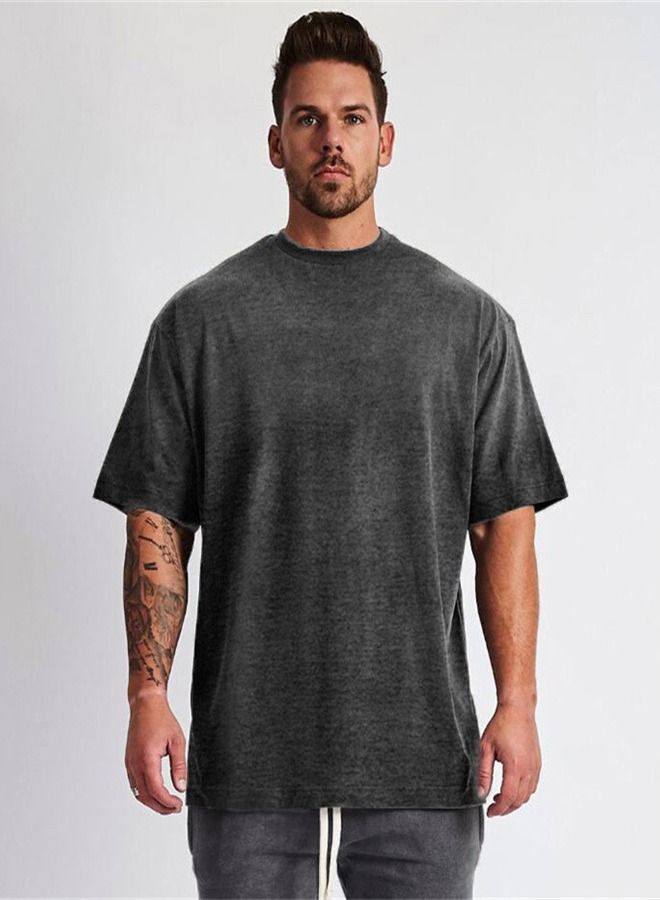 Fitness Sports Short Sleeve T-Shirt Grey