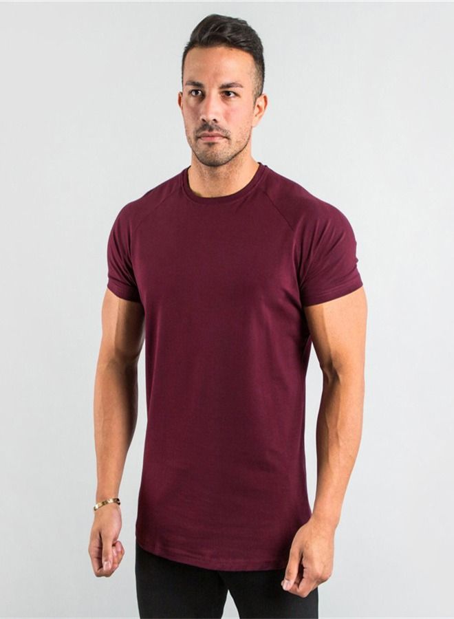 Fitness Sports Short Sleeve T-Shirt Red