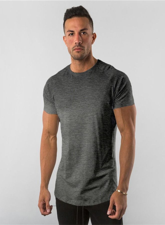 Fitness Sports Short Sleeve T-Shirt Grey