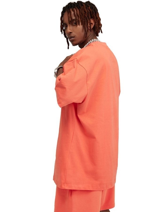 Men's Casual Breathable Loose Shoulder Short Sleeve Oversize Crew Neck T-shirt