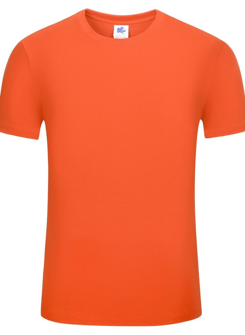 Men Quick Dry Breathable Elastic T-Shirt Orange