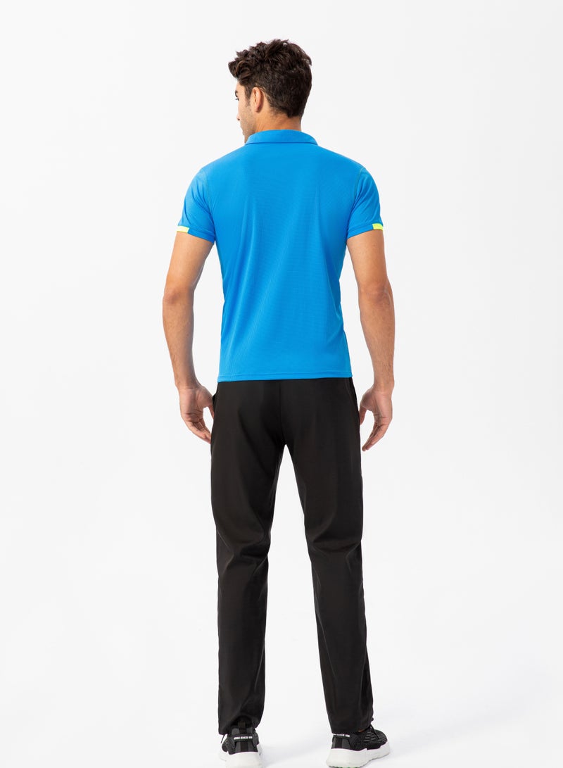 Men Quick Dry Breathable Elastic T-Shirt Lake Blue