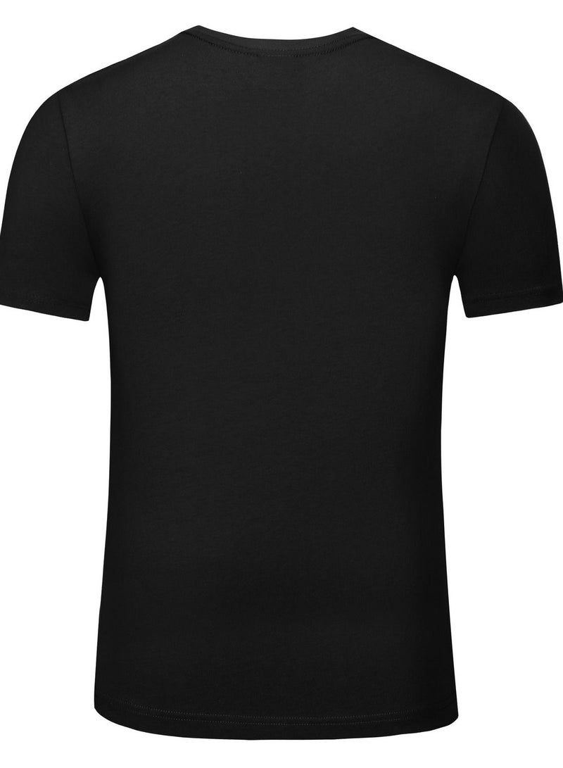 Men Quick Dry Breathable Elastic T-Shirt Black