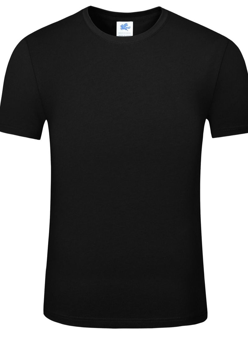 Men Quick Dry Breathable Elastic T-Shirt Black