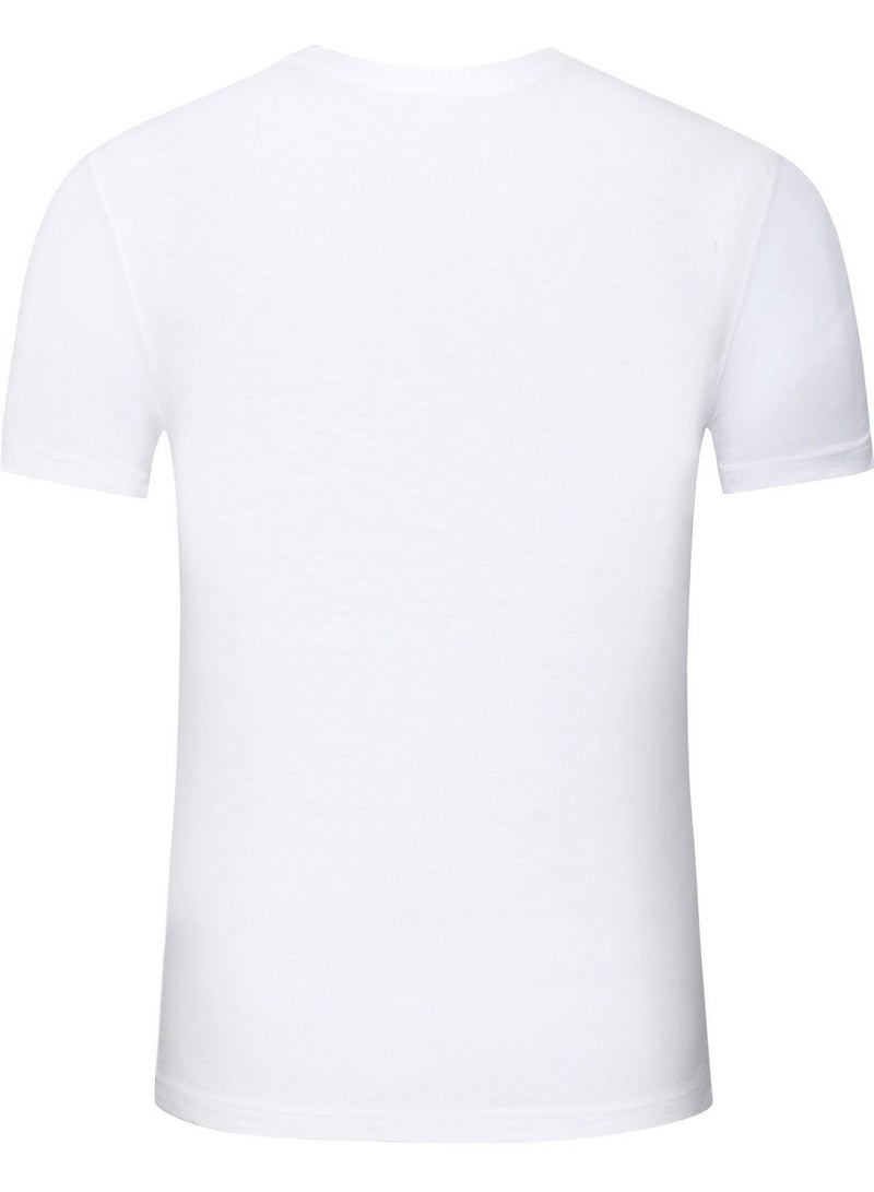 Men Quick Dry Breathable Elastic T-Shirt White