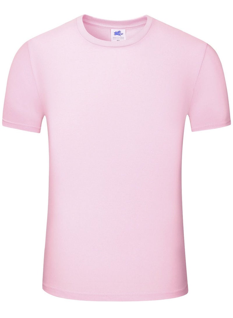 Men Quick Dry Breathable Elastic T-Shirt Pink