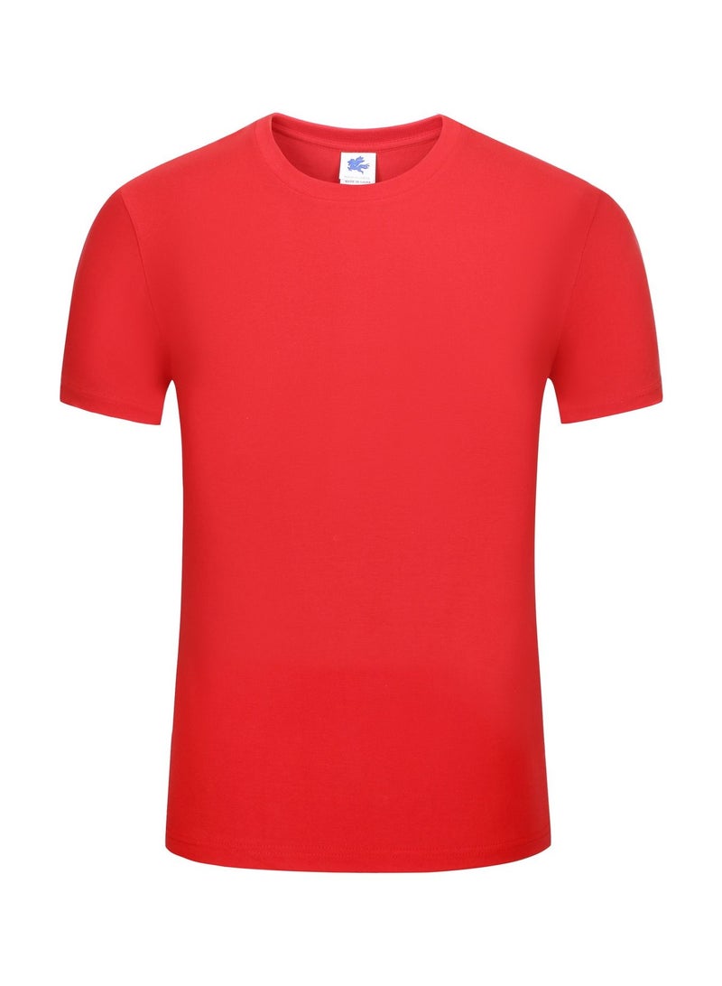 Men Quick Dry Breathable Elastic T-Shirt Red