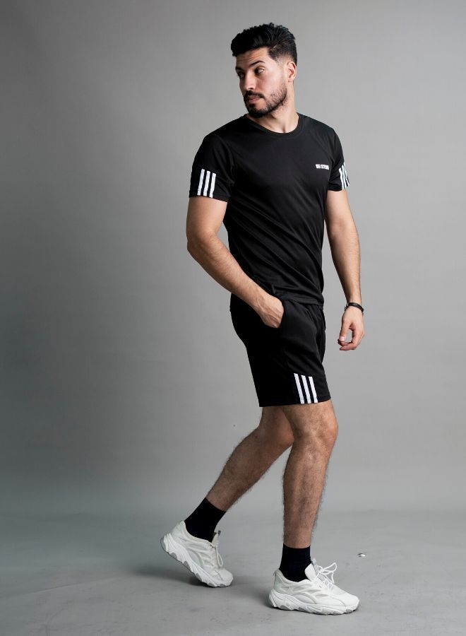 Men Activewear T-Shirt and Shorts Set Suitable for Indoor and Outdoor