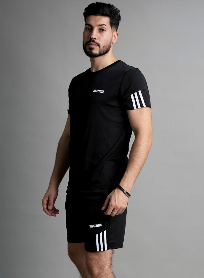 Men Activewear T-Shirt and Shorts Set Suitable for Indoor and Outdoor