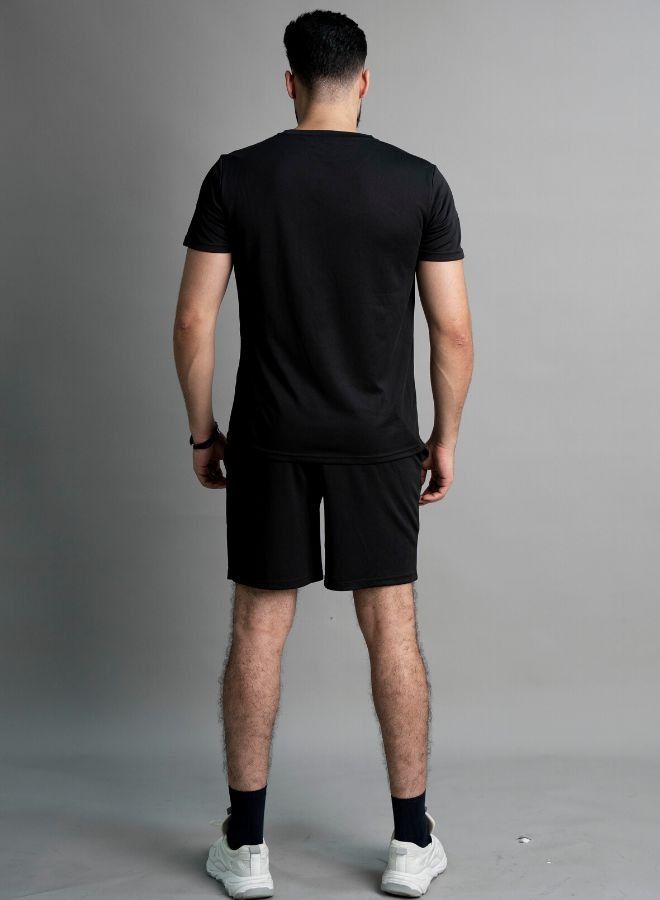 Men Activewear T-Shirt and Shorts Set Suitable for Indoor and Outdoor