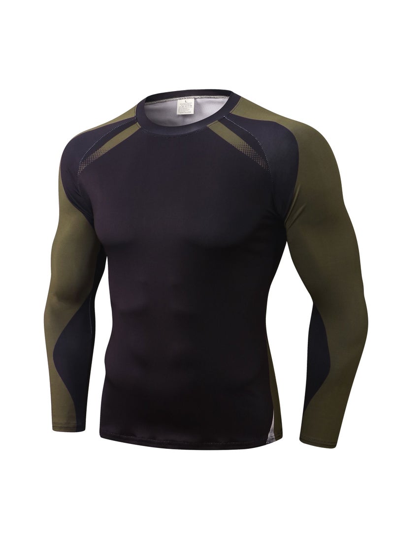 Men Quick Dry Breathable Long Sleeve T-Shirt Black